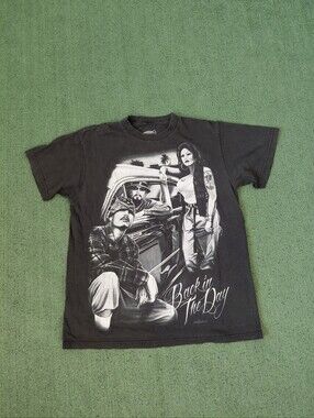 DGA Tees Back In The Day Chicano Graphic Streetwear Grizzly Bear Black T Shirt S